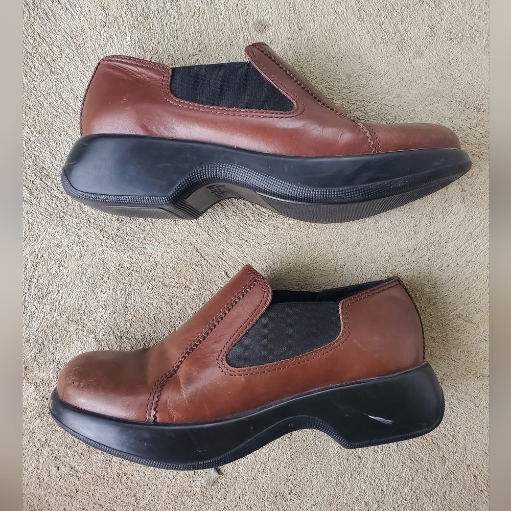 Womens dansko 39 size 9 clogs slip on chunky leather brown comfort nursing work - Picture 5 of 11